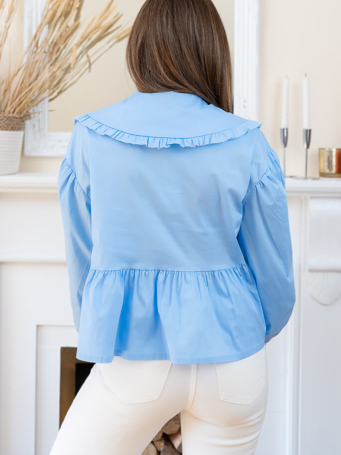 Blue Peter Pan Bow Blouse