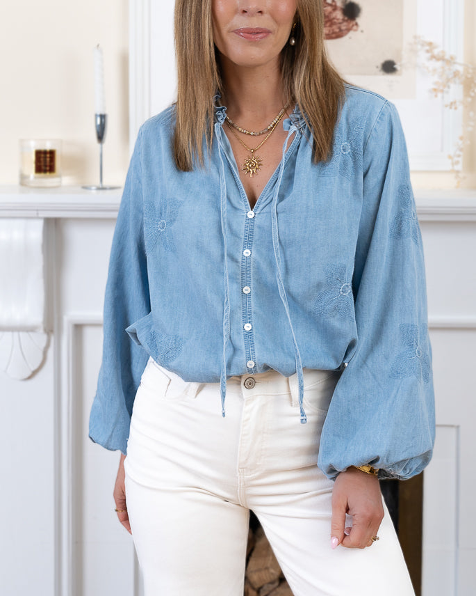 Blue Becka Blouse