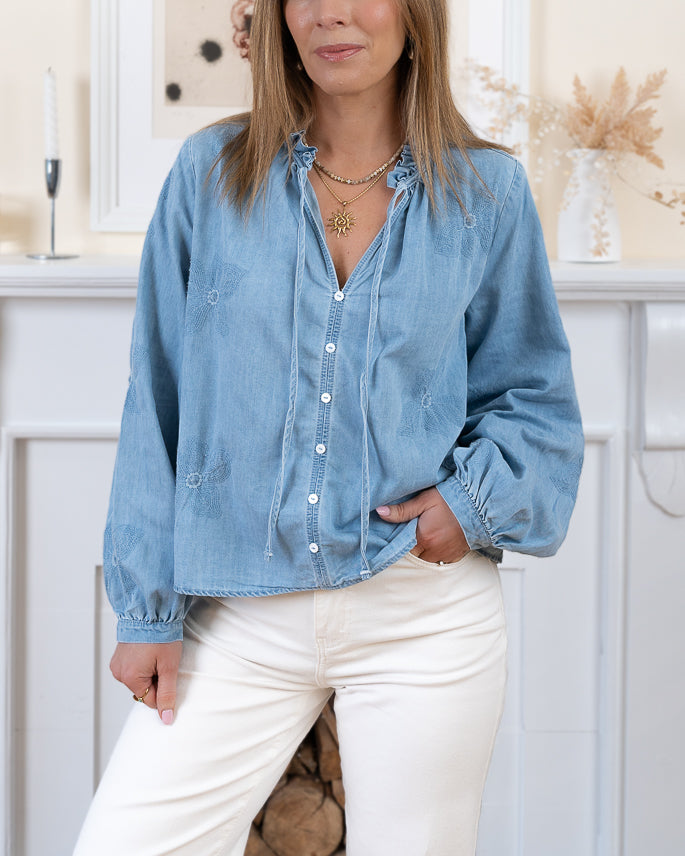 Blue Becka Blouse