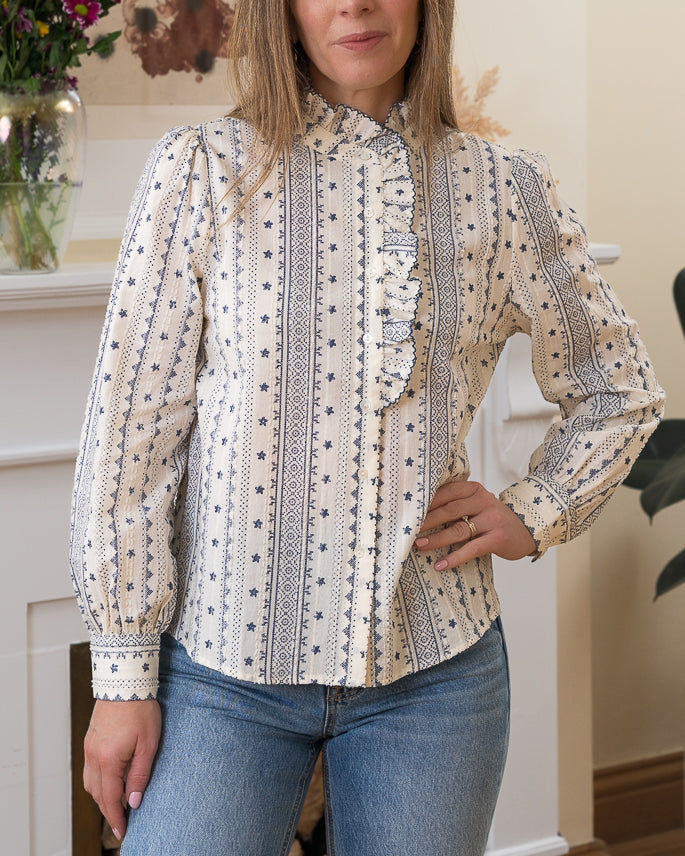 Blue Briona Blouse