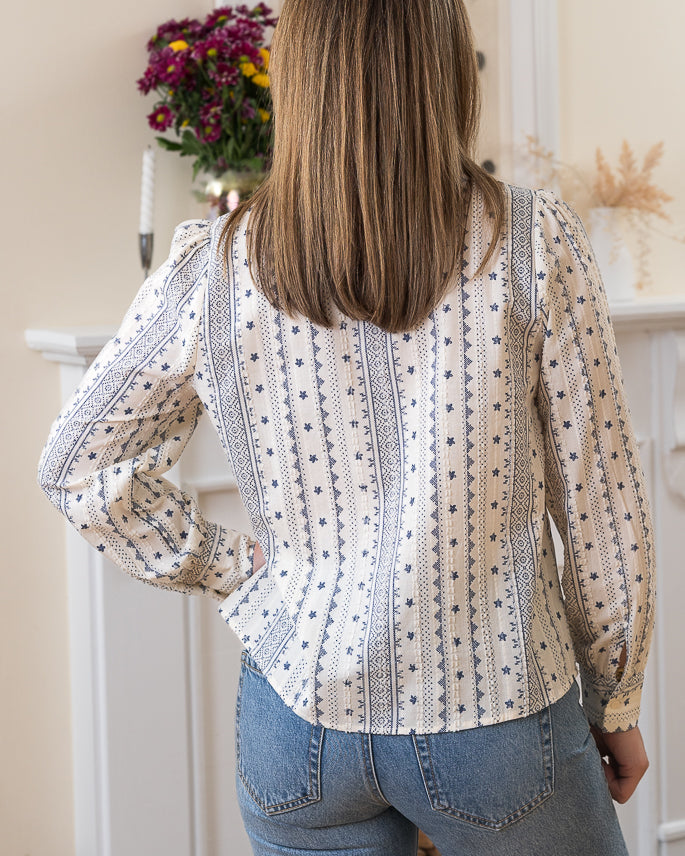 Blue Briona Blouse