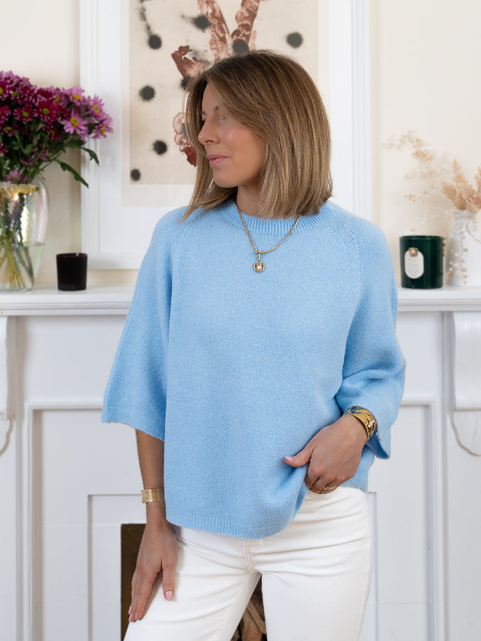 Sky Blue Noa Alpaca Jumper