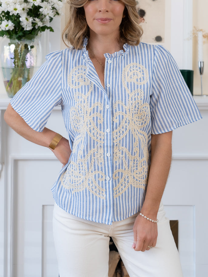 Blue Poppy Blouse