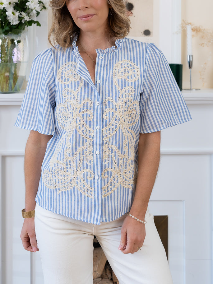 Blue Poppy Blouse