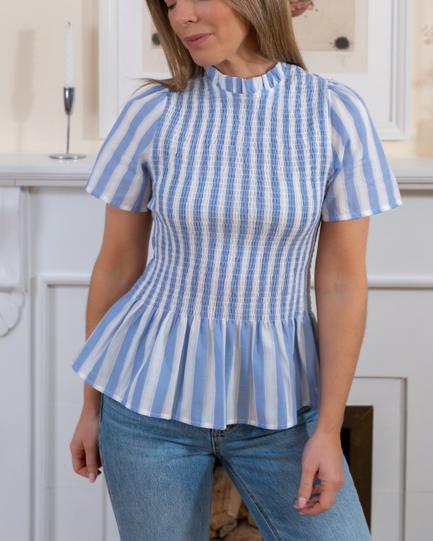 Blue Sarah Top