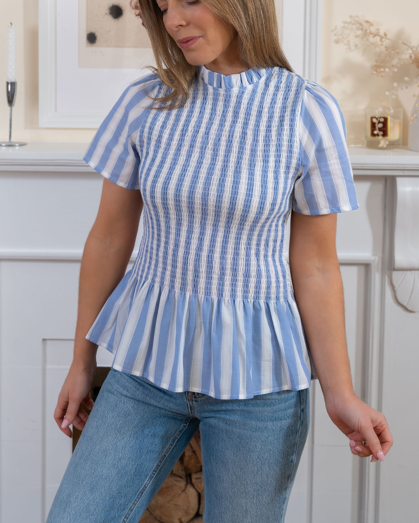Blue Sarah Top