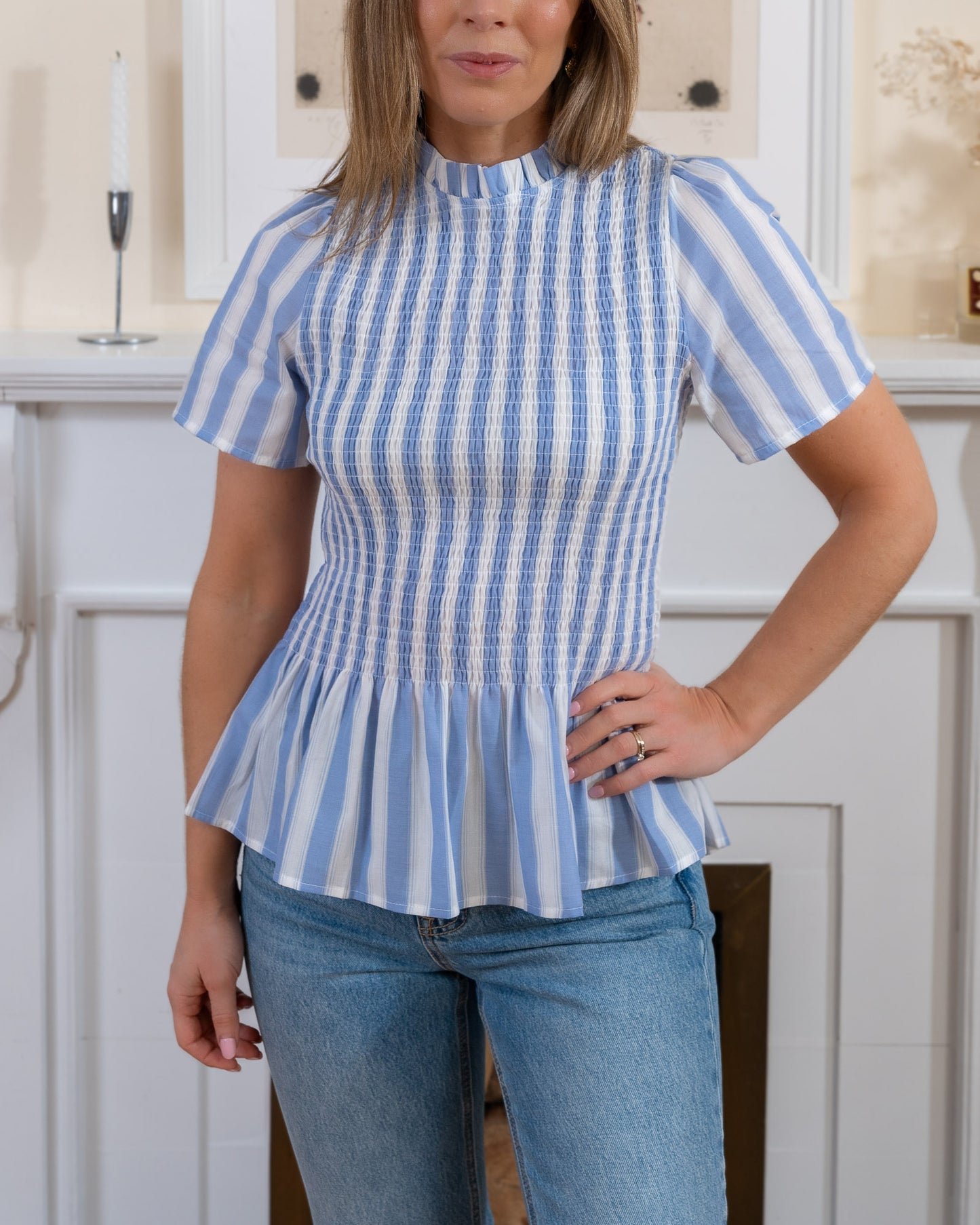 Blue Sarah Top