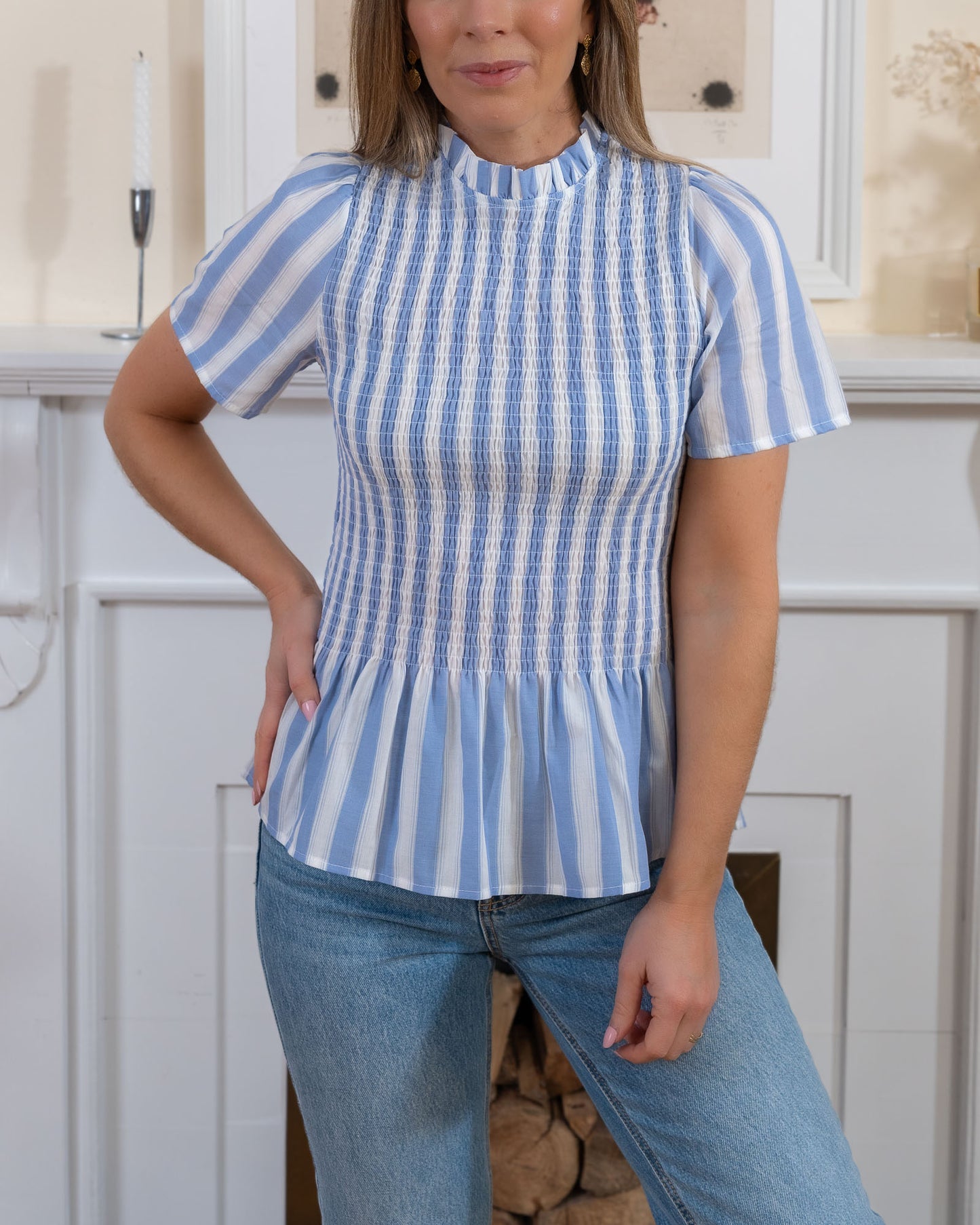 Blue Sarah Top