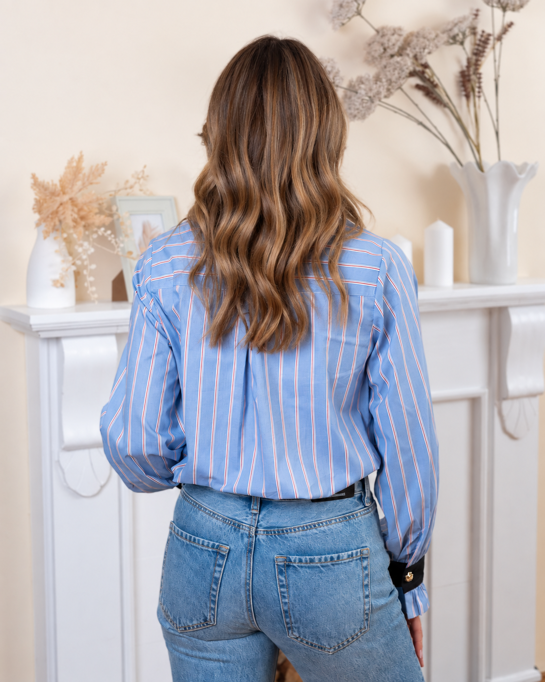 Blue Stripe Corinna Blouse