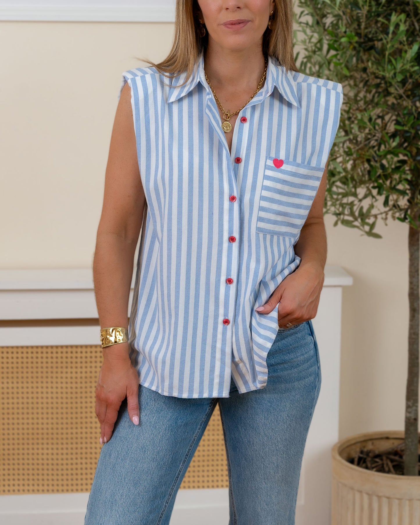 Blue Stripe Pippa Blouse