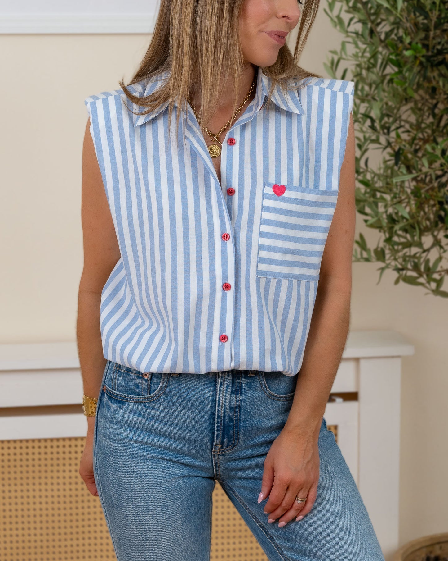 Blue Stripe Pippa Blouse