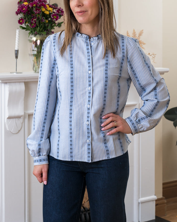 Blue Theo Blouse