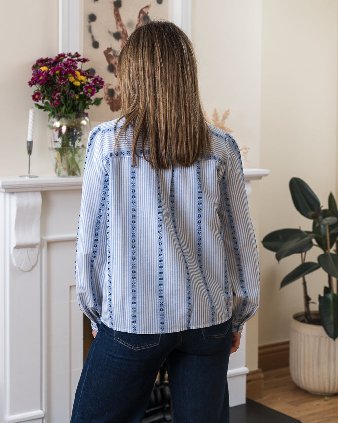 Blue Theo Blouse