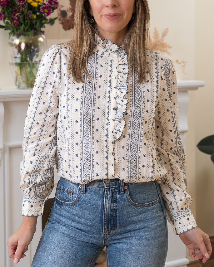 Blue Briona Blouse