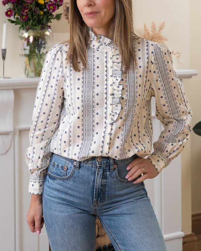 Blue Briona Blouse