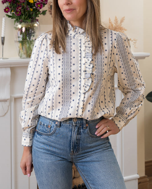 Blue Briona Blouse