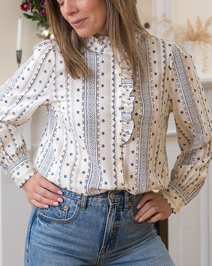 Blue Briona Blouse