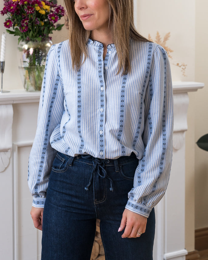 Blue Theo Blouse