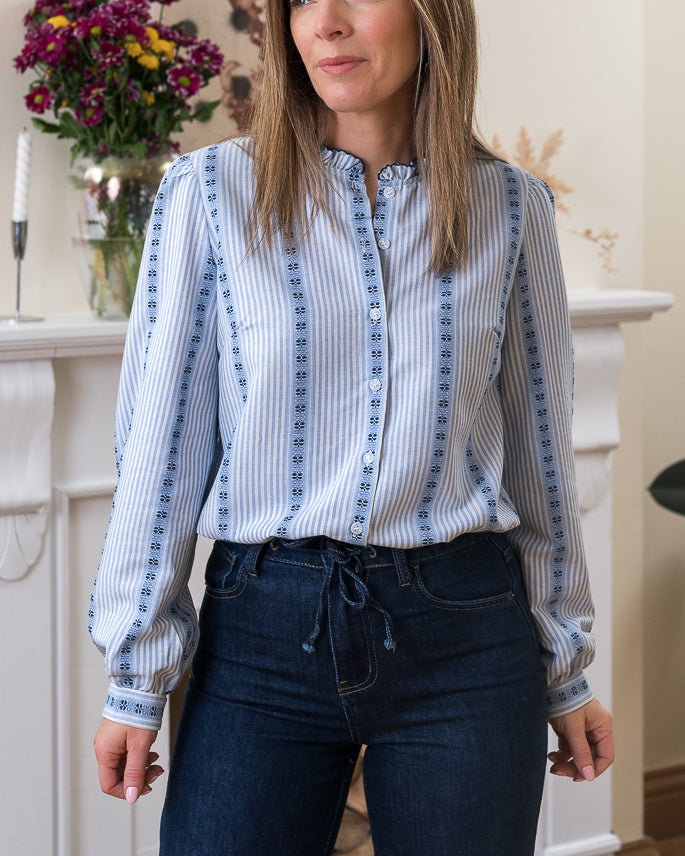 Blue Theo Blouse