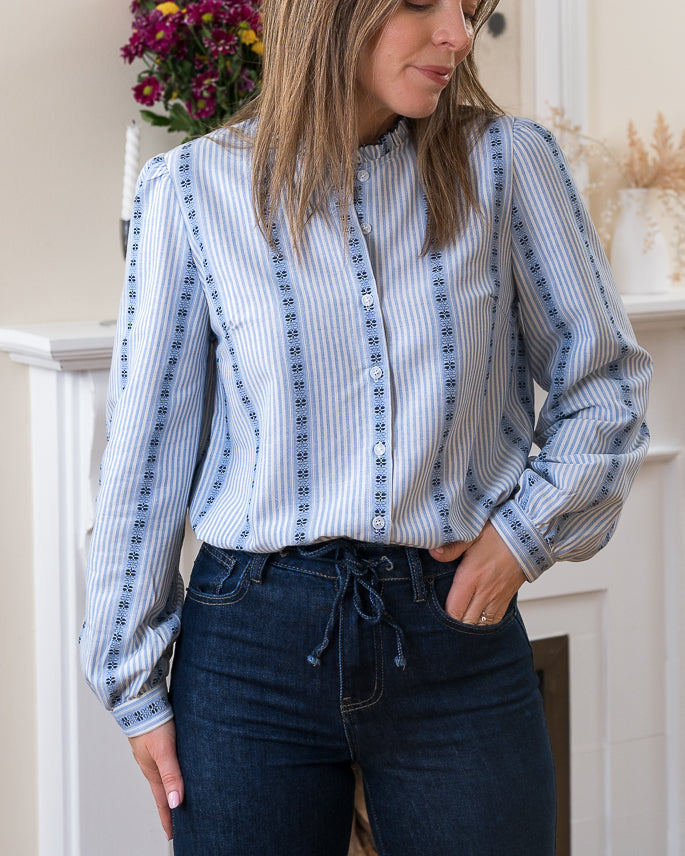 Blue Theo Blouse
