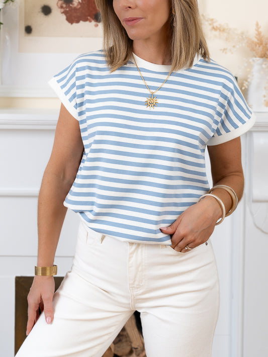 Blue striped Tee