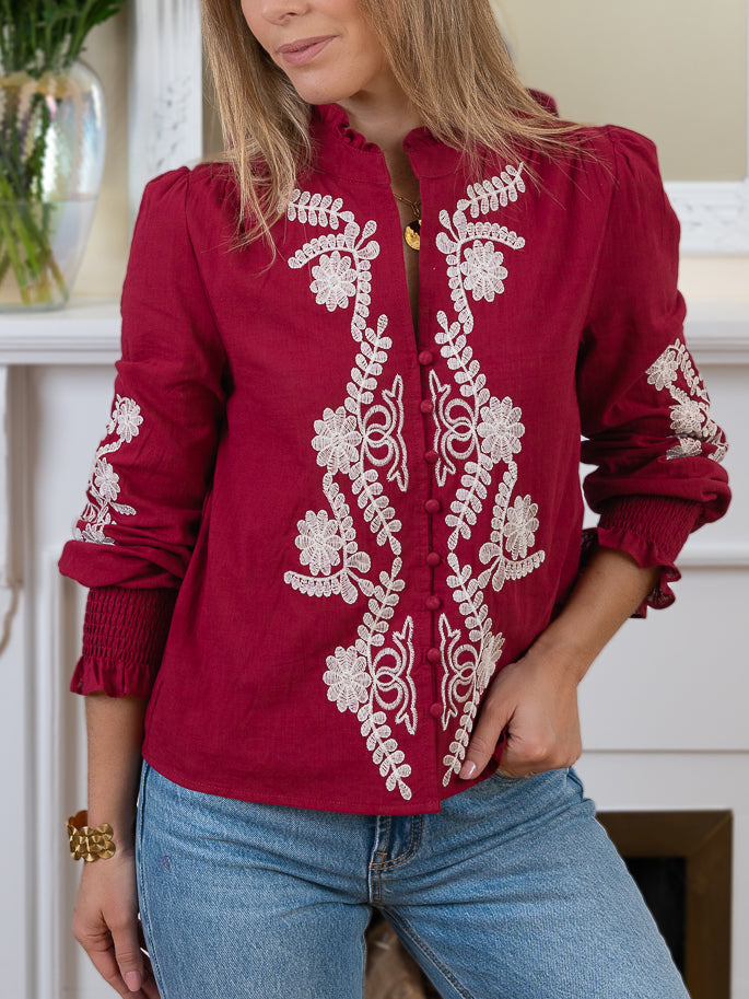 Bordeaux Nadia Blouse