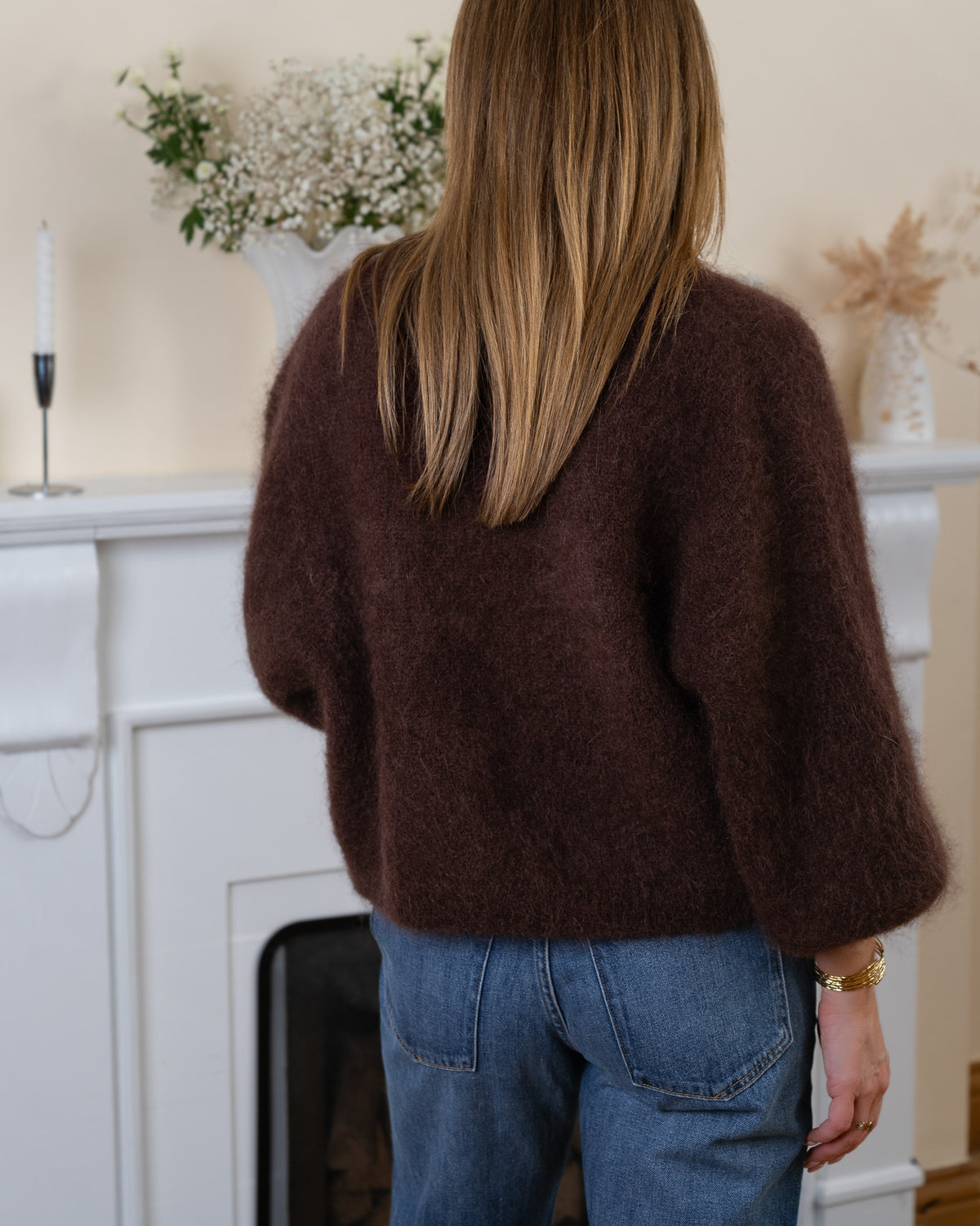 Brown Jackie Mohair Cardigan
