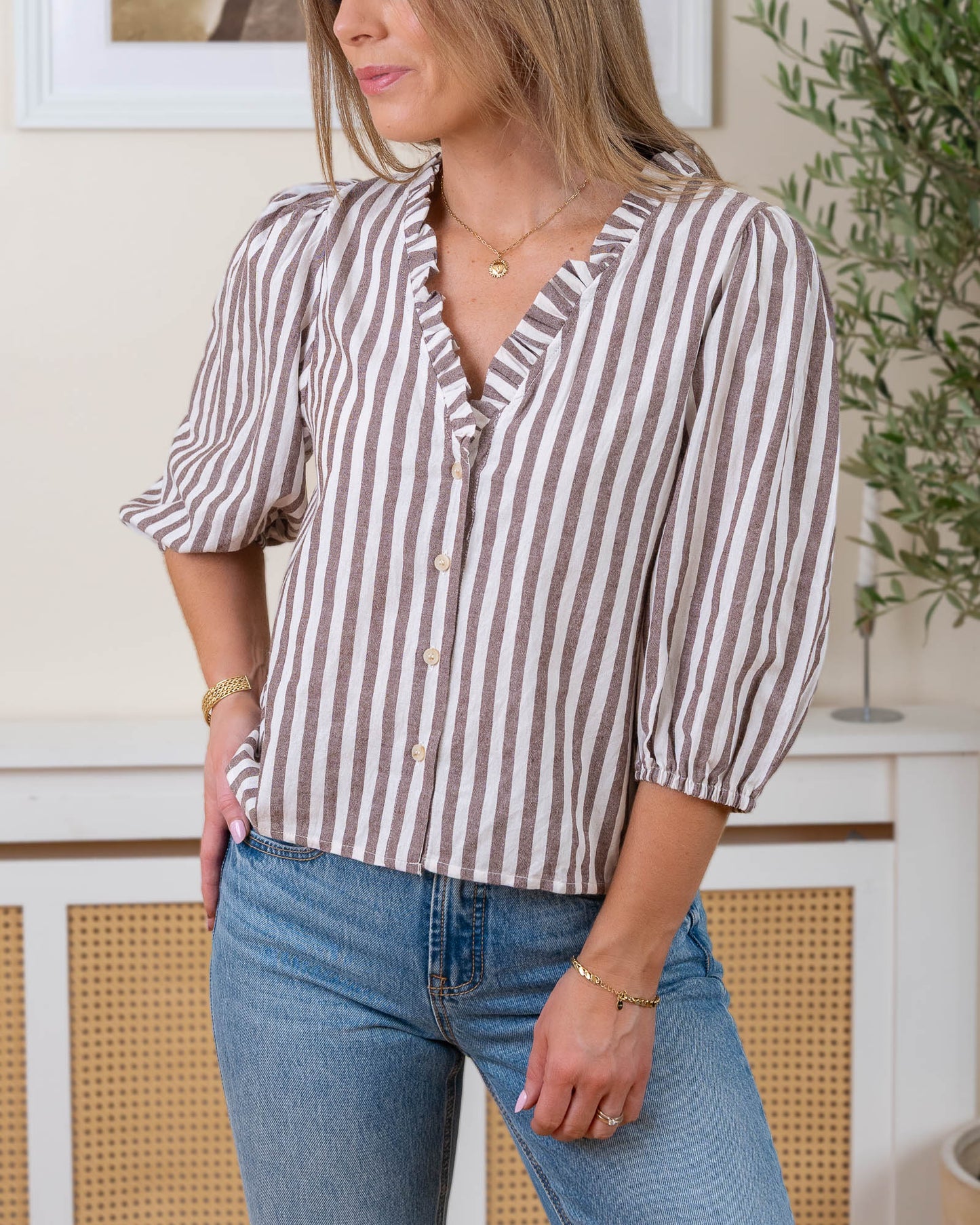 Brown Malena Blouse