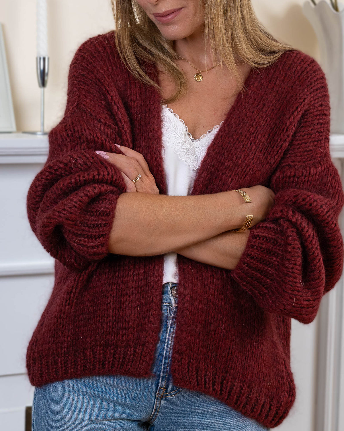 Burgundy Audrey Cardigan
