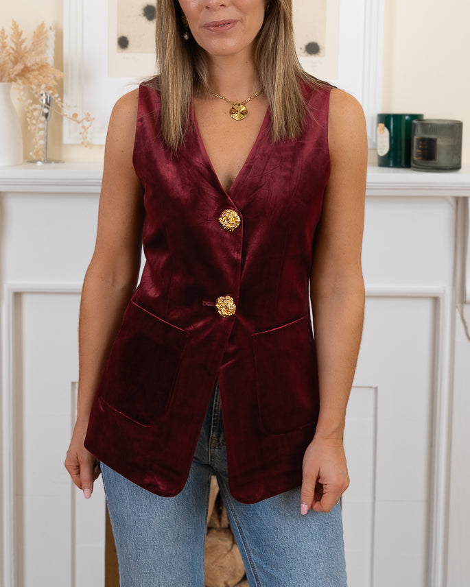 Burgundy Blake waistcoat