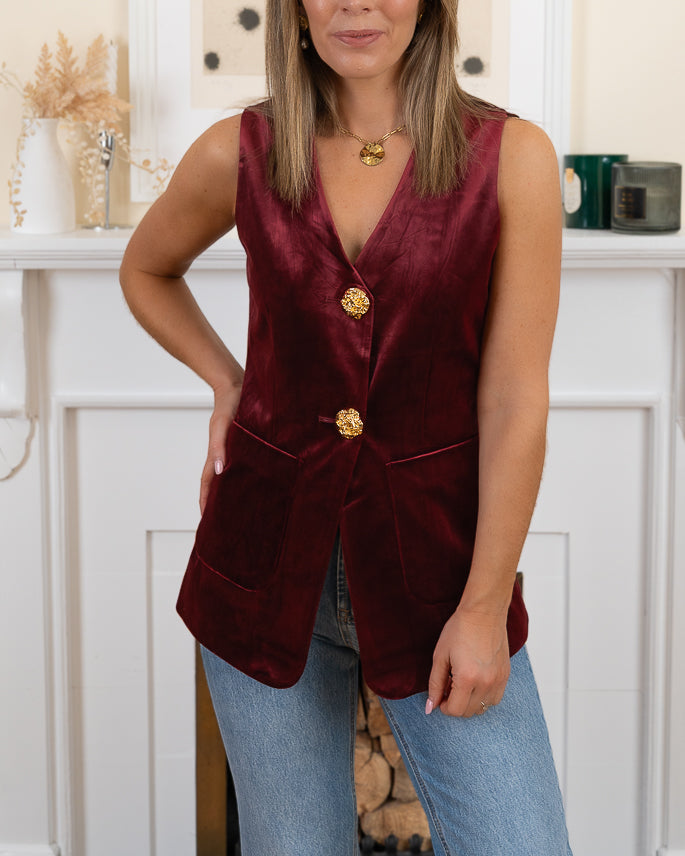 Burgundy Blake waistcoat