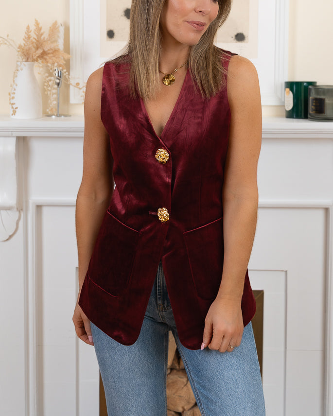 Burgundy Blake waistcoat