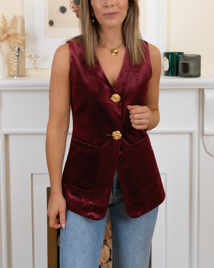Burgundy Blake waistcoat