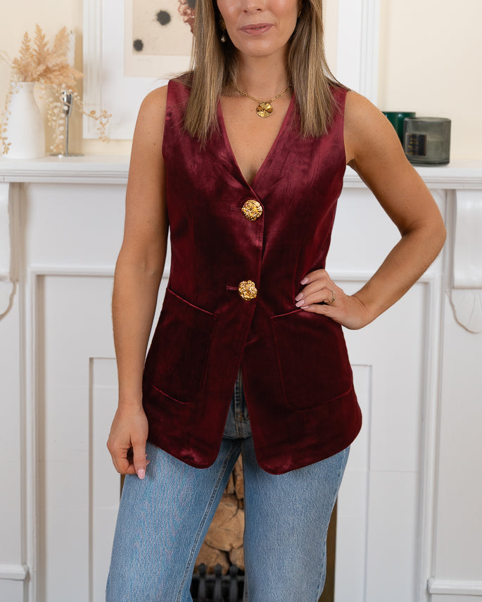 Burgundy Blake waistcoat