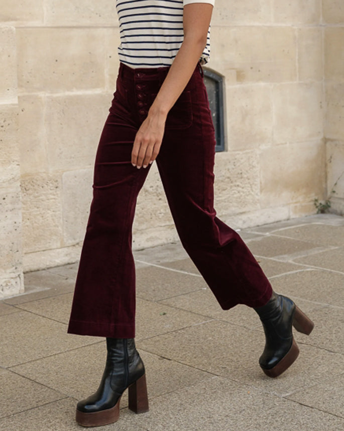 Burgundy Claude Trousers