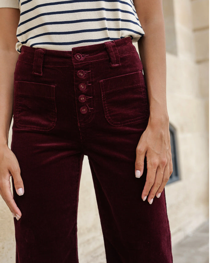 Burgundy Claude Trousers