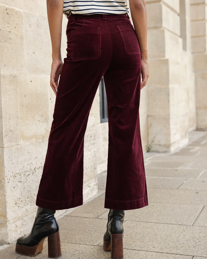 Burgundy Claude Trousers