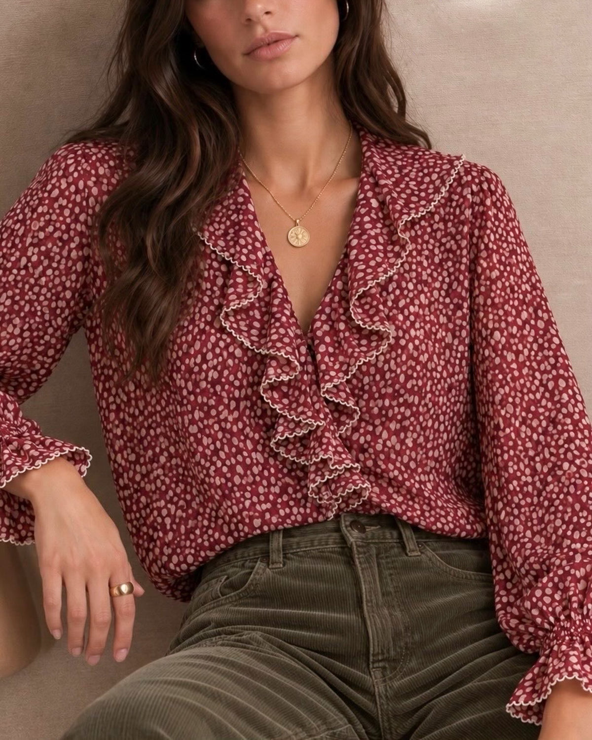 Burgundy Edel blouse
