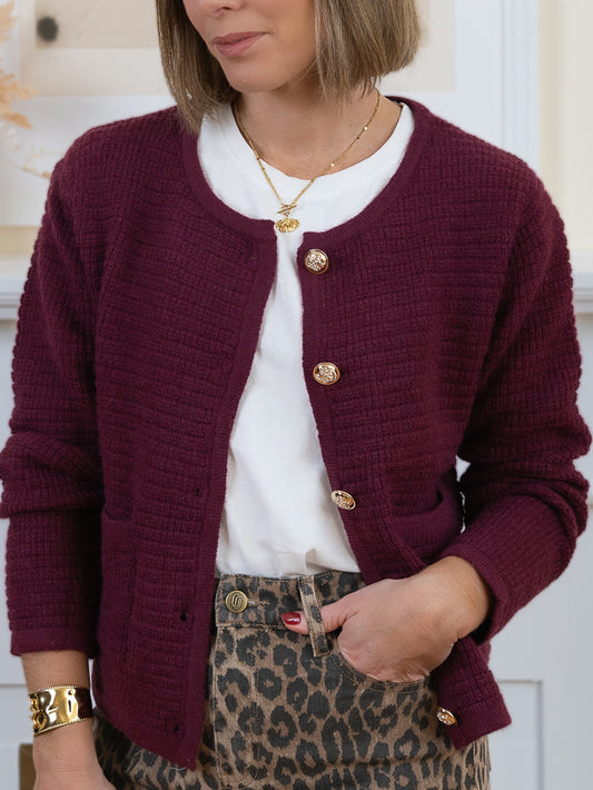 Burgundy Gabriel Cardigan