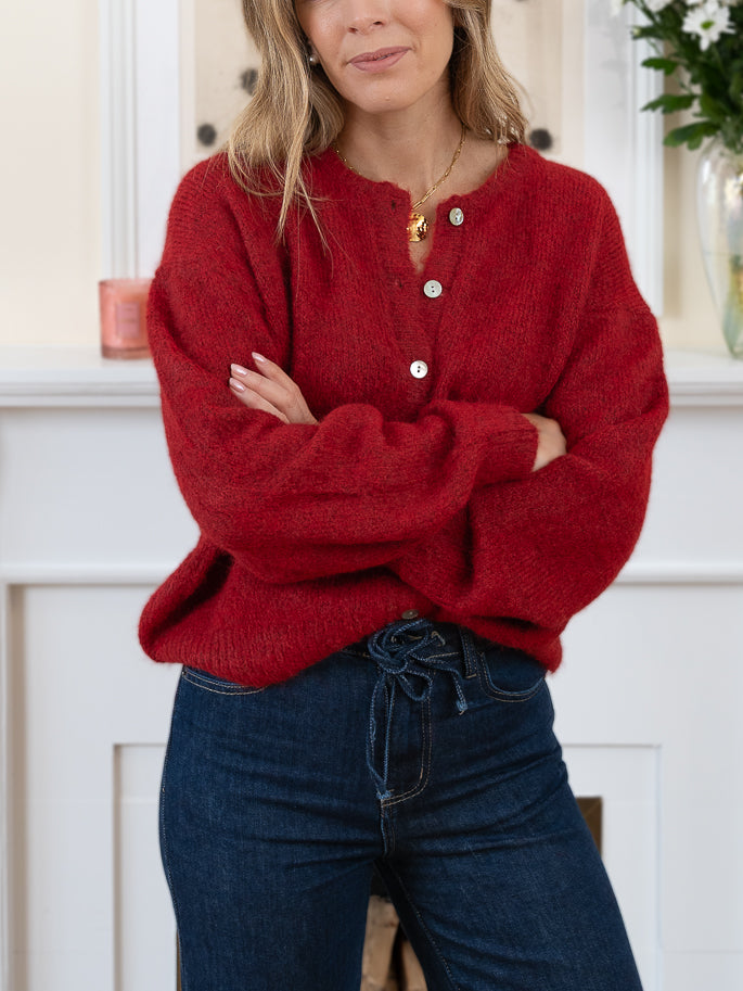 Burgundy Julie Cardigan