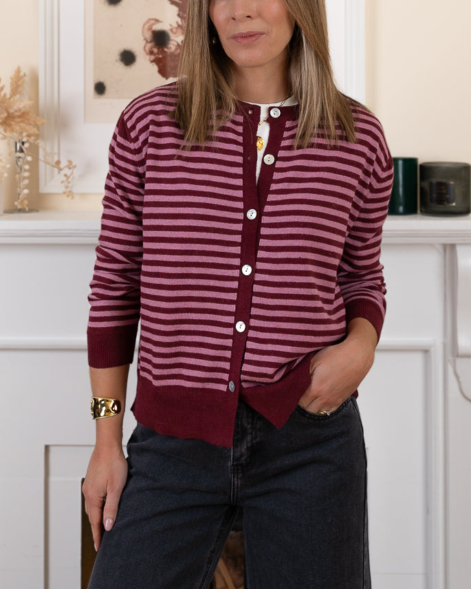 Burgundy Nuala cardigan