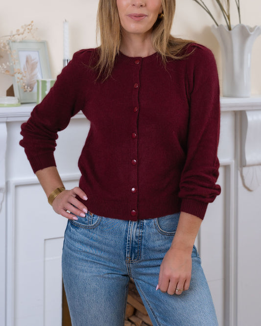 Burgundy Odessa Cardigan