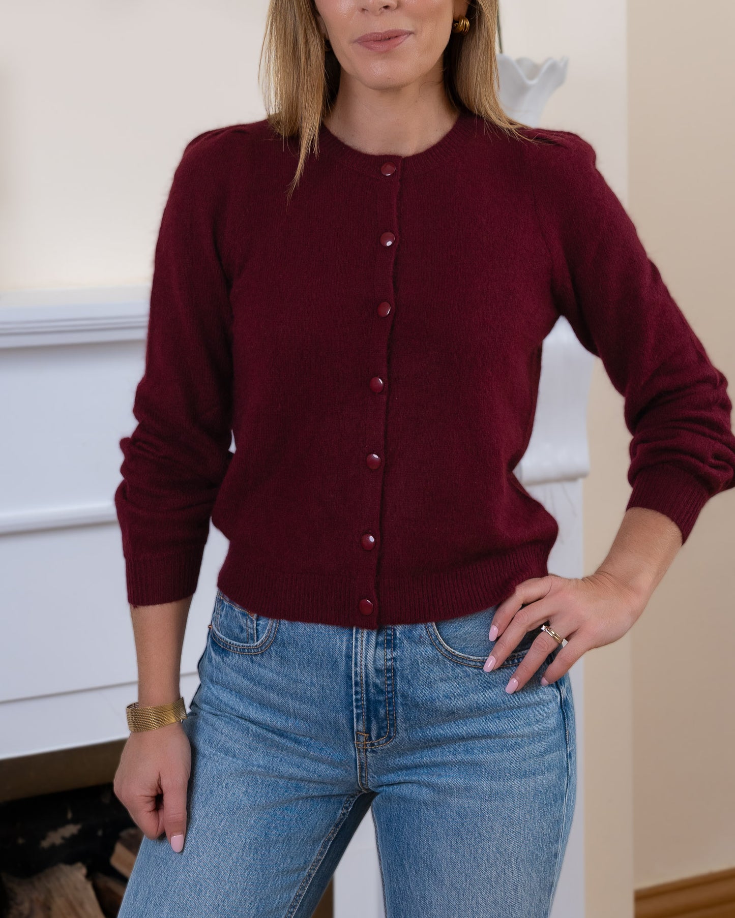 Burgundy Odessa Cardigan
