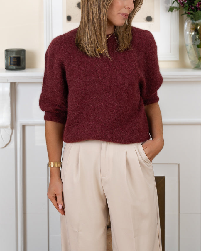 Burgundy Eleonore Alpaca Jumper