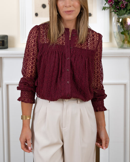 Burgundy Nuala Blouse