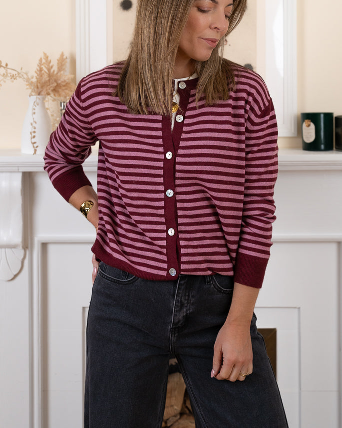 Burgundy Nuala cardigan
