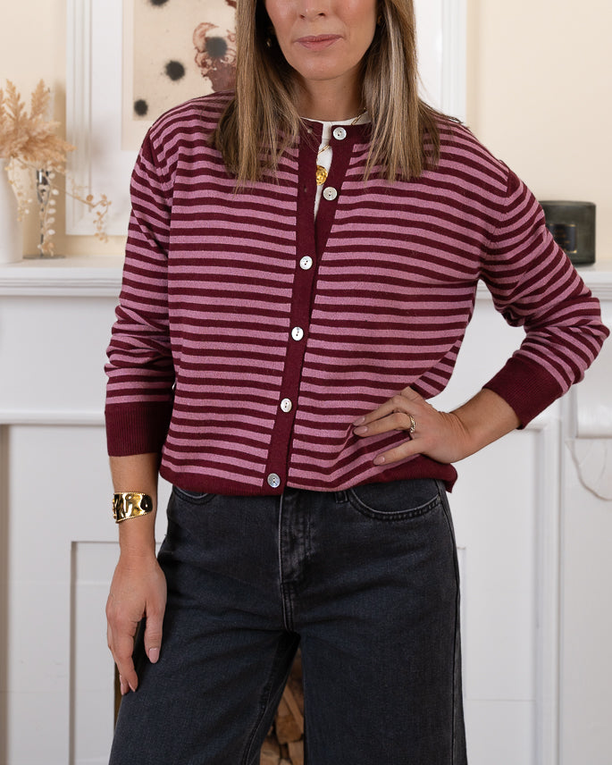 Burgundy Nuala cardigan