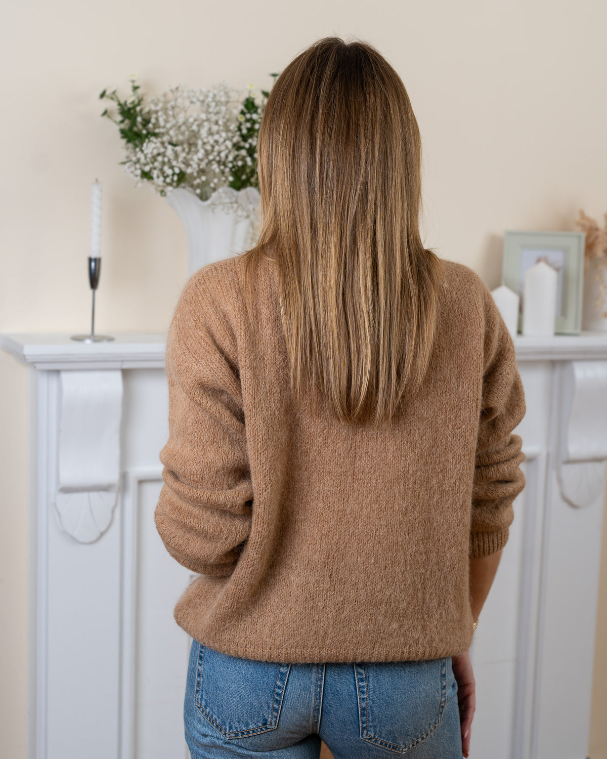 Camel Joan Alpaca Cardigan