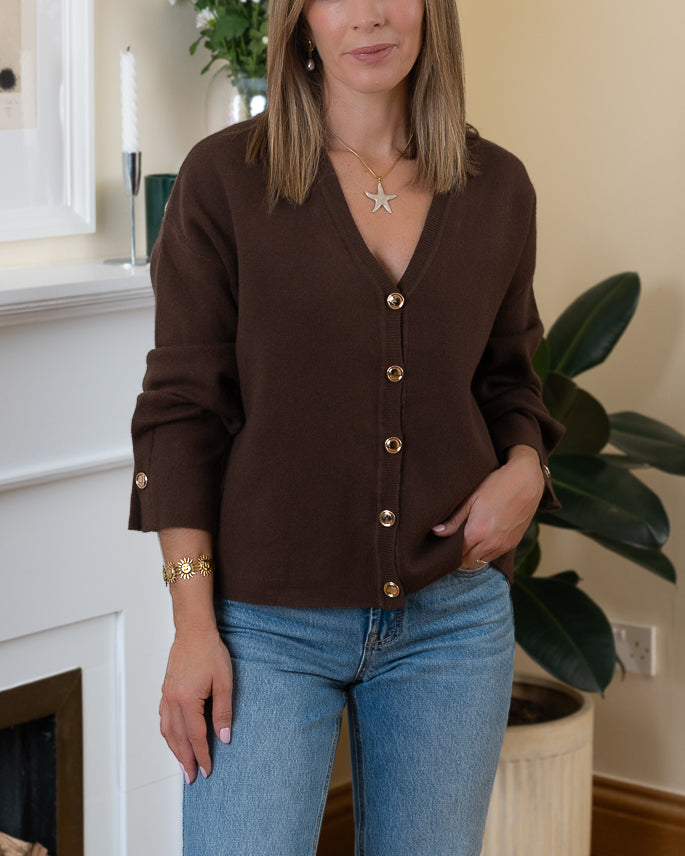 Chocolate Celine Cardigan