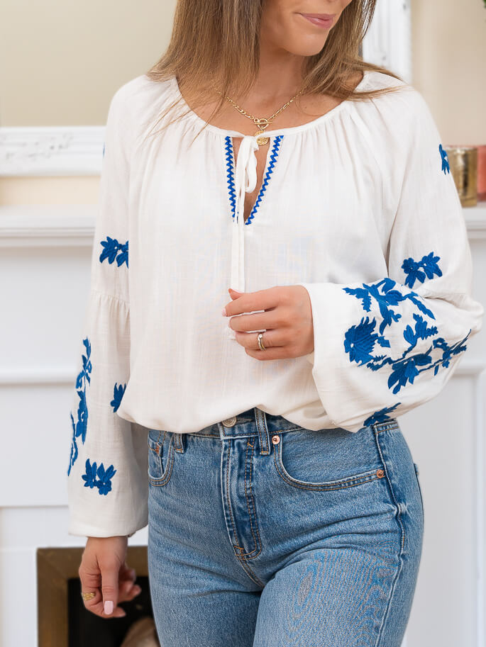 Clarisse Embroidery Blouse